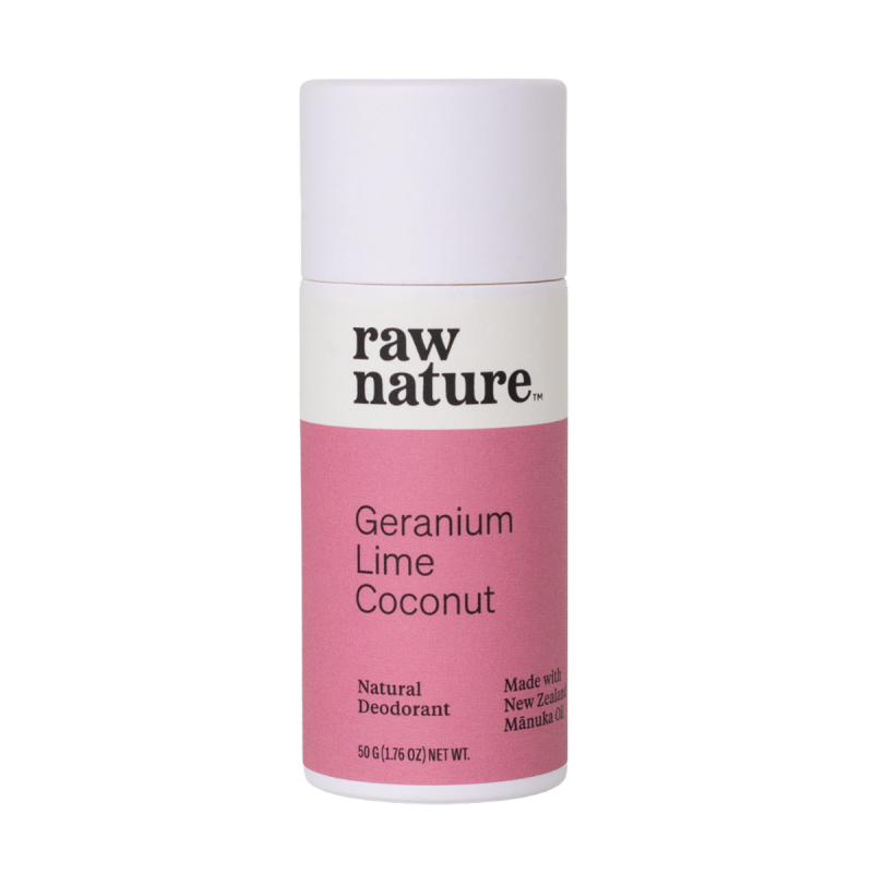 Raw Nature Natural Deodorant - Geranium Lime Coconut